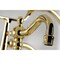 Kingston Brass CC6013T2 Clawfoot Tub Faucet with Hand Shower, Polished Brass CC6013T2 - alternate 6